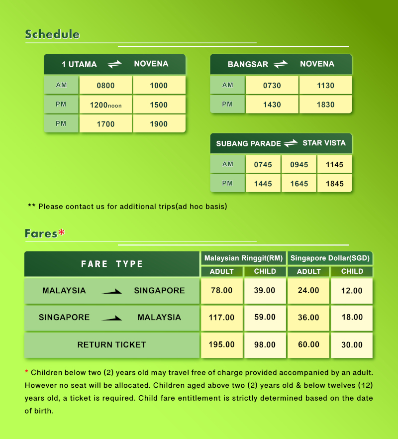 Malaysia & Singapore Ticket Fares